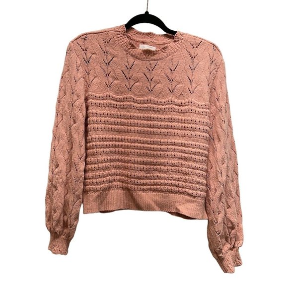 Lauren Conrad Sweaters - LC Lauren Conrad‎ Rose Blush Dainty Sweater Size S
